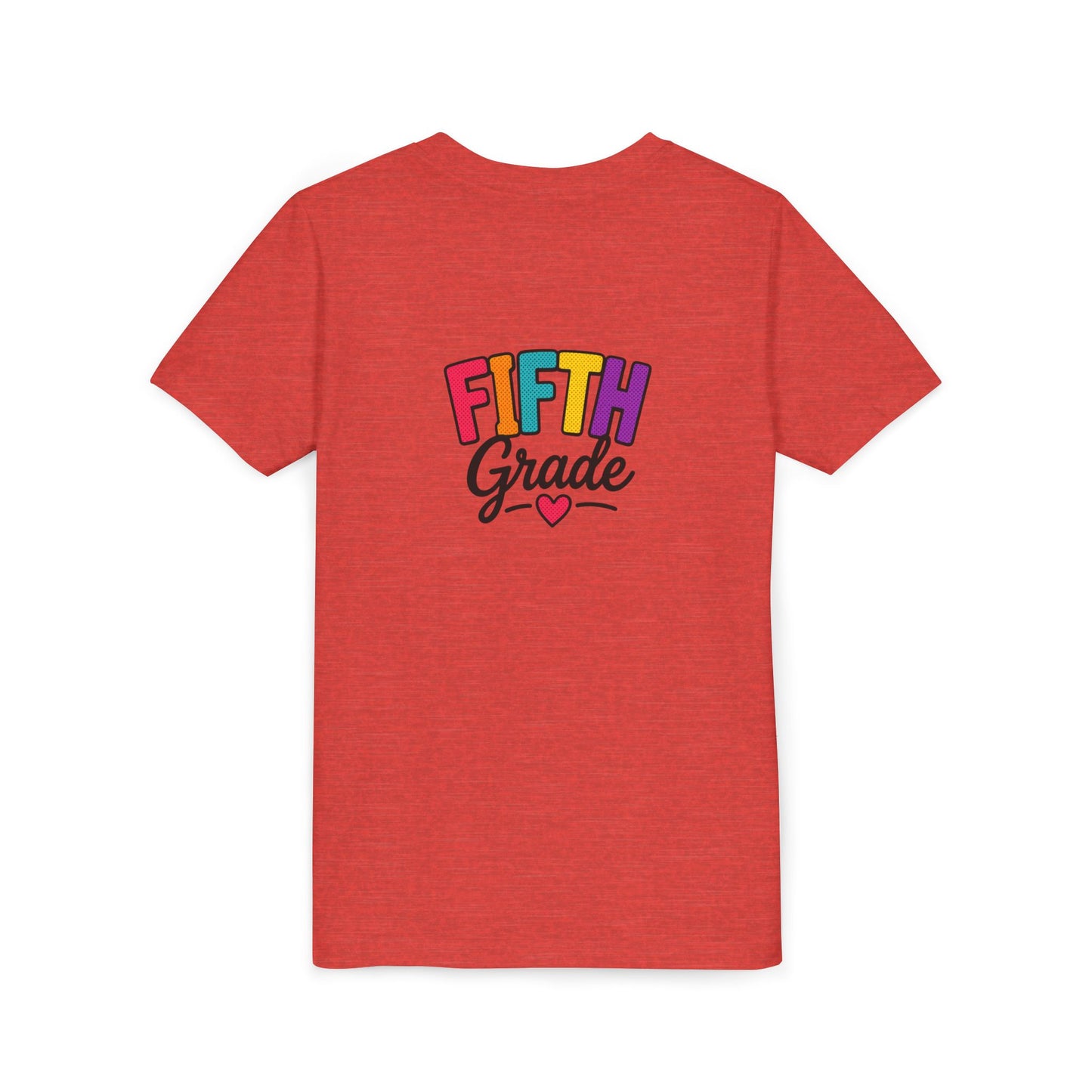 Fifth Grade Kids T‑Shirt – Colorful Back-to-School Tee with Heart