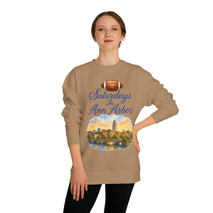 Saturdays in Ann Arbor Sweatshirt — Football Skyline Crewneck