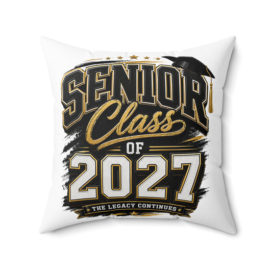 Senior Class of 2027 Decorative Pillow — Graduation Keepsake