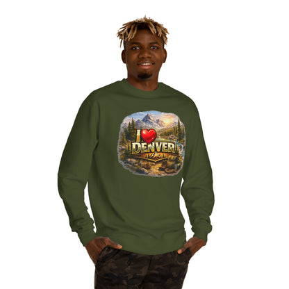 I  Denver Scenic Sweatshirt - Mountain Landscape Crewneck