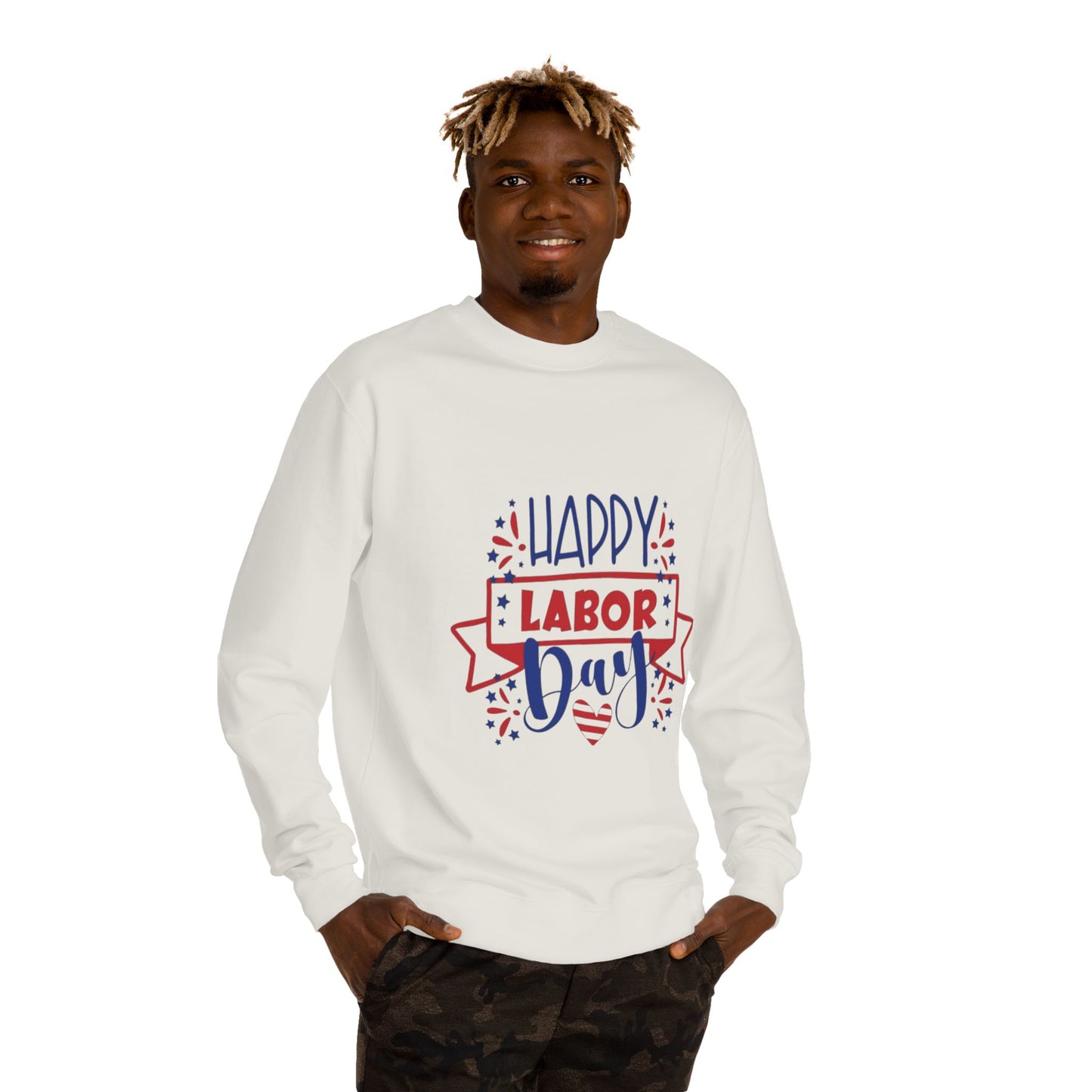 Labor Day Sweatshirt — "Happy Labor Day" Patriotic Crewneck