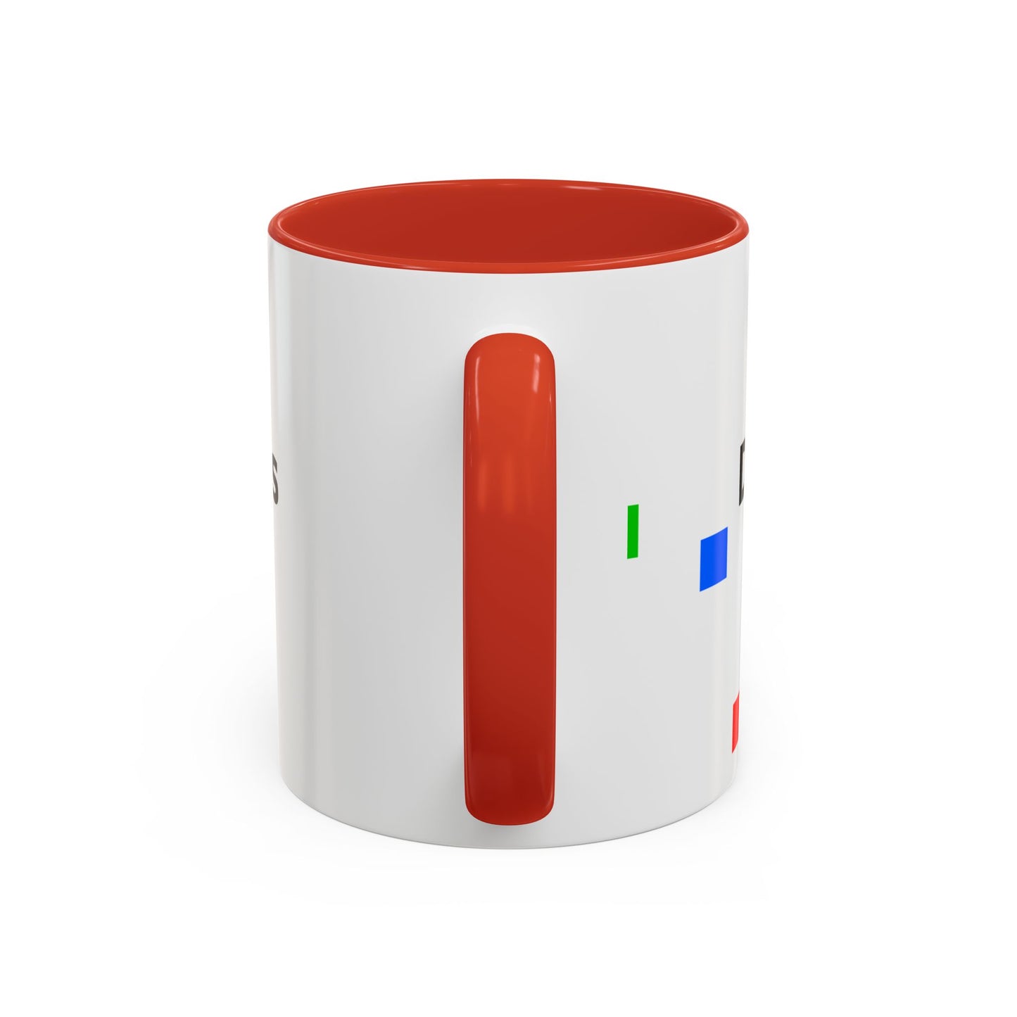 Accent Coffee Mug — 'Different Not Less' Pride-Inclusive Color Block Design (11/15oz)