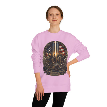 9/11 Memorial Crewneck Sweatshirt — Tribute to Fallen Heroes