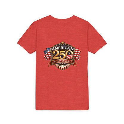 America's 250th Anniversary Youth Tee - Patriotic 1776–2026 Celebration Shirt