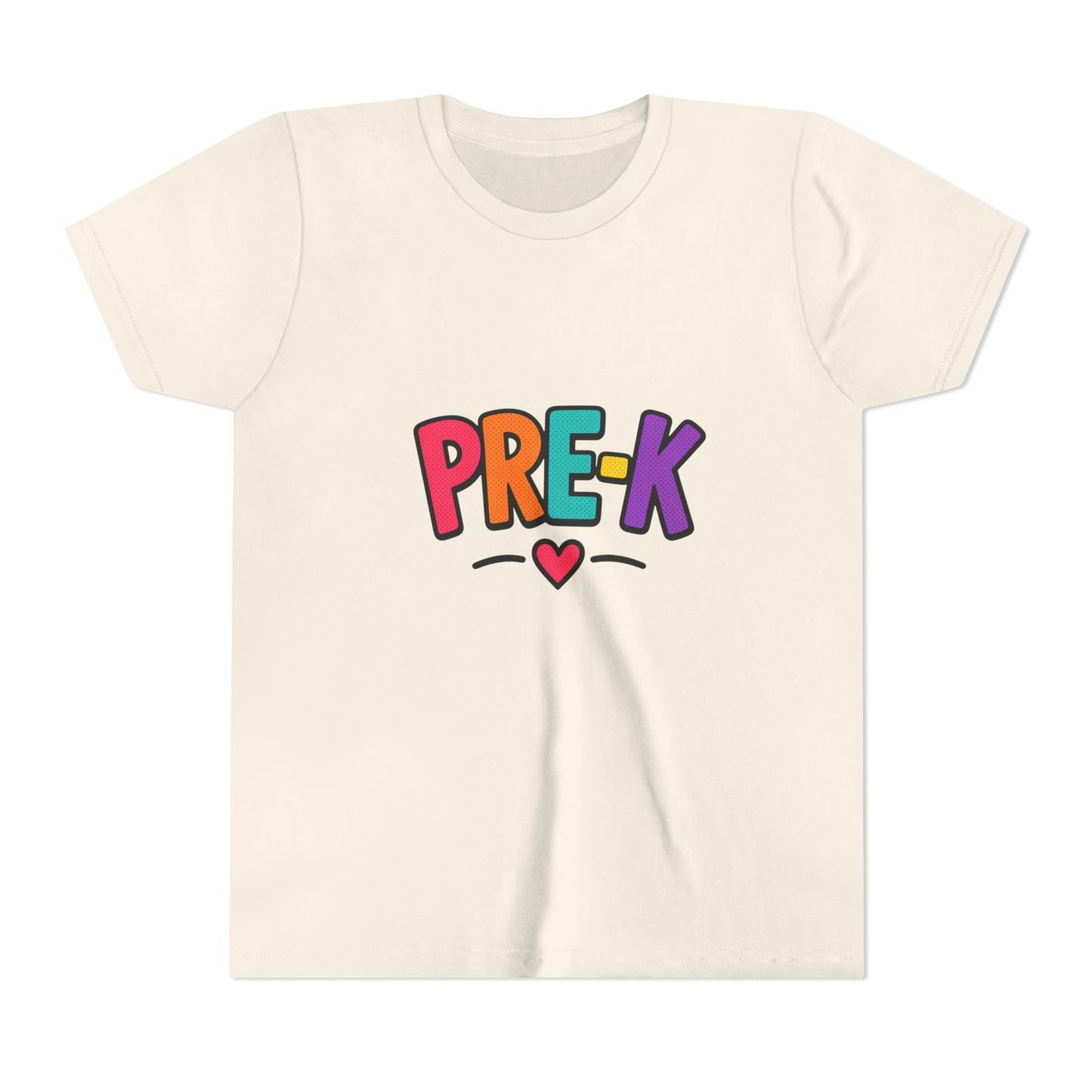 Pre-K Kids Tee — Colorful Heart Preschool Shirt for Boys & Girls