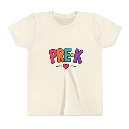 Pre-K Kids Tee — Colorful Heart Preschool Shirt for Boys & Girls