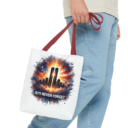 9/11 Never Forget Memorial Tote Bag — Twin Towers Tribute Tote