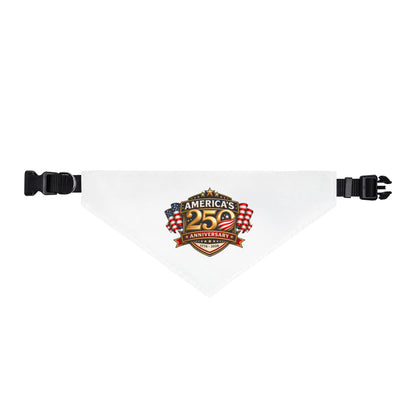 America's 250th Anniversary Clip-On Pet Bandana — Patriotic Dog/Cat Collar Accessory