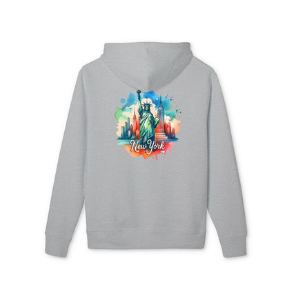 New York Watercolor Statue of Liberty Hoodie