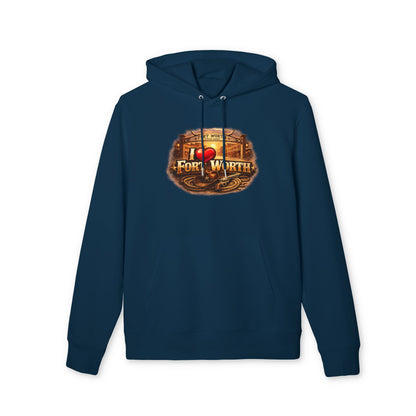 Fort Worth Retro Logo Hoodie — I  Fort Worth City Sweatshirt