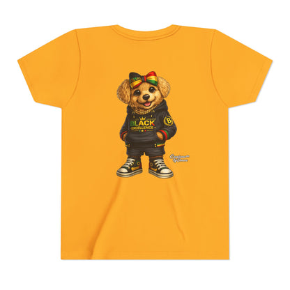 Youth Tee — Rasta Teddy "Black Excellence" Graphic Shirt