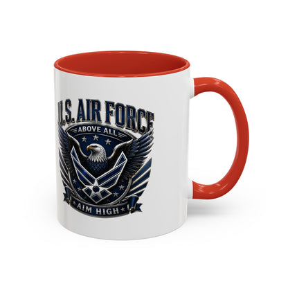 U.S. Air Force Eagle Coffee Mug – "Aim High" Accent Ceramic Mug (11/15oz)
