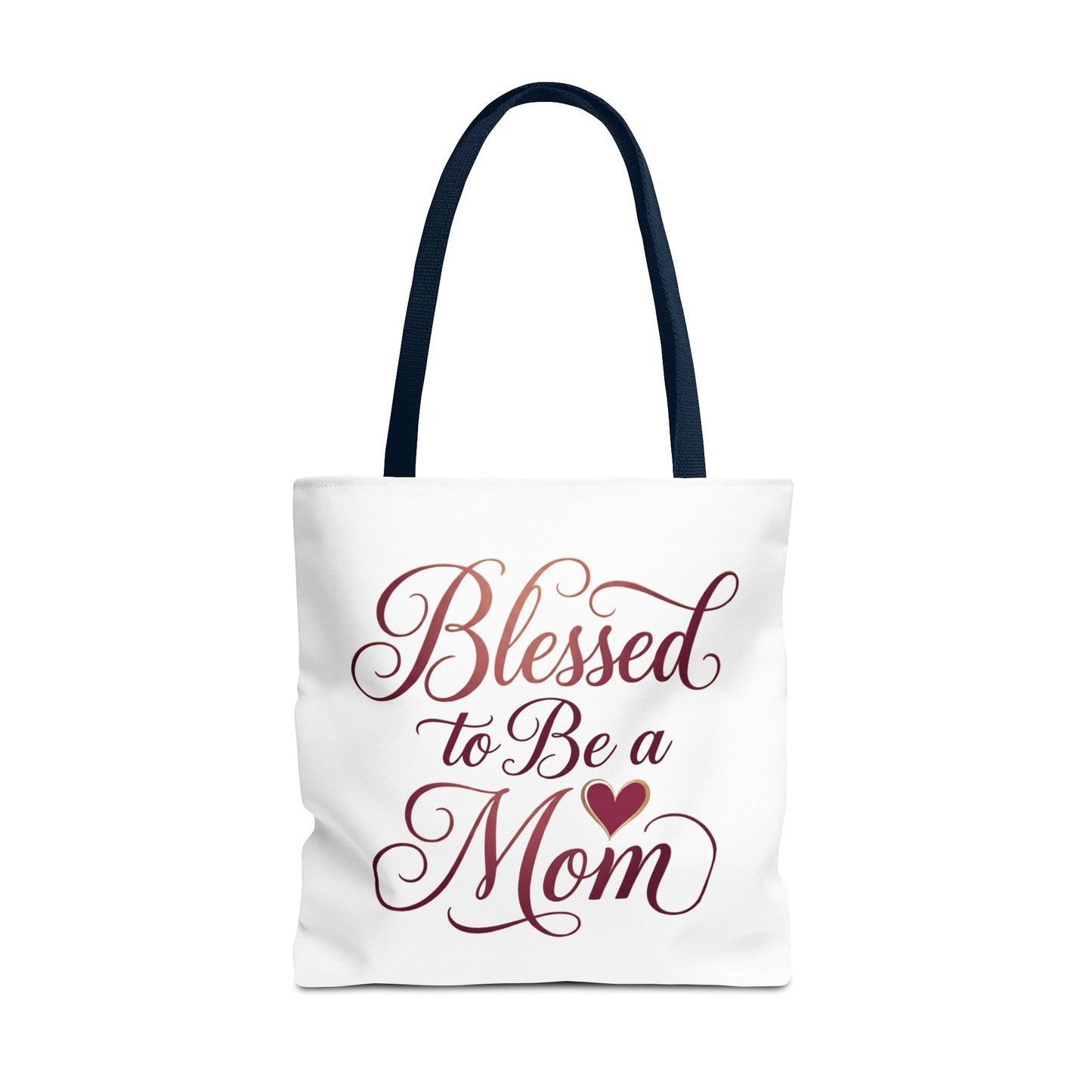 Blessed to Be a Mom Tote Bag – Mother's Day Floral Script Gift