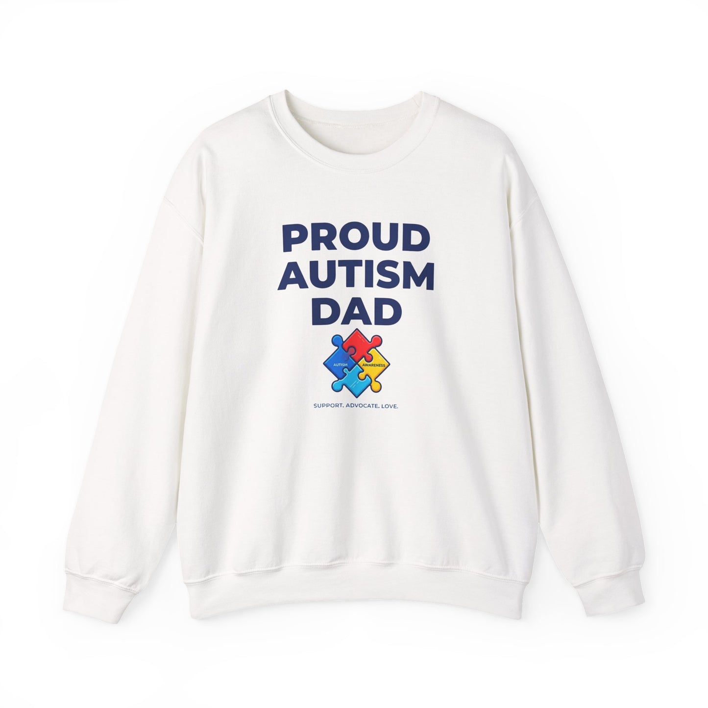 Proud Autism Dad  Crewneck Sweatshirt