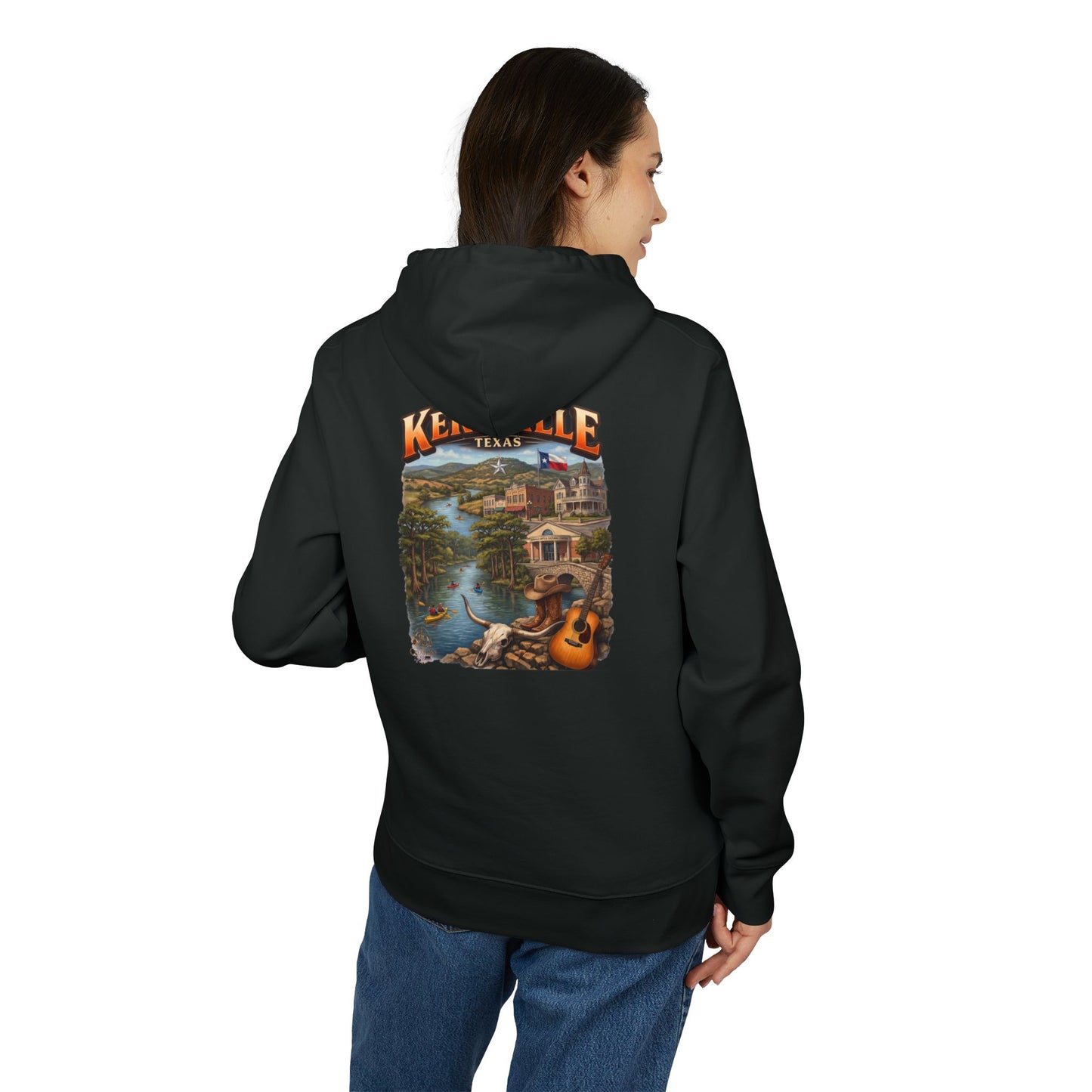 Cruiser Hoodie — Kemah, Texas Scenic Vacation Graphic