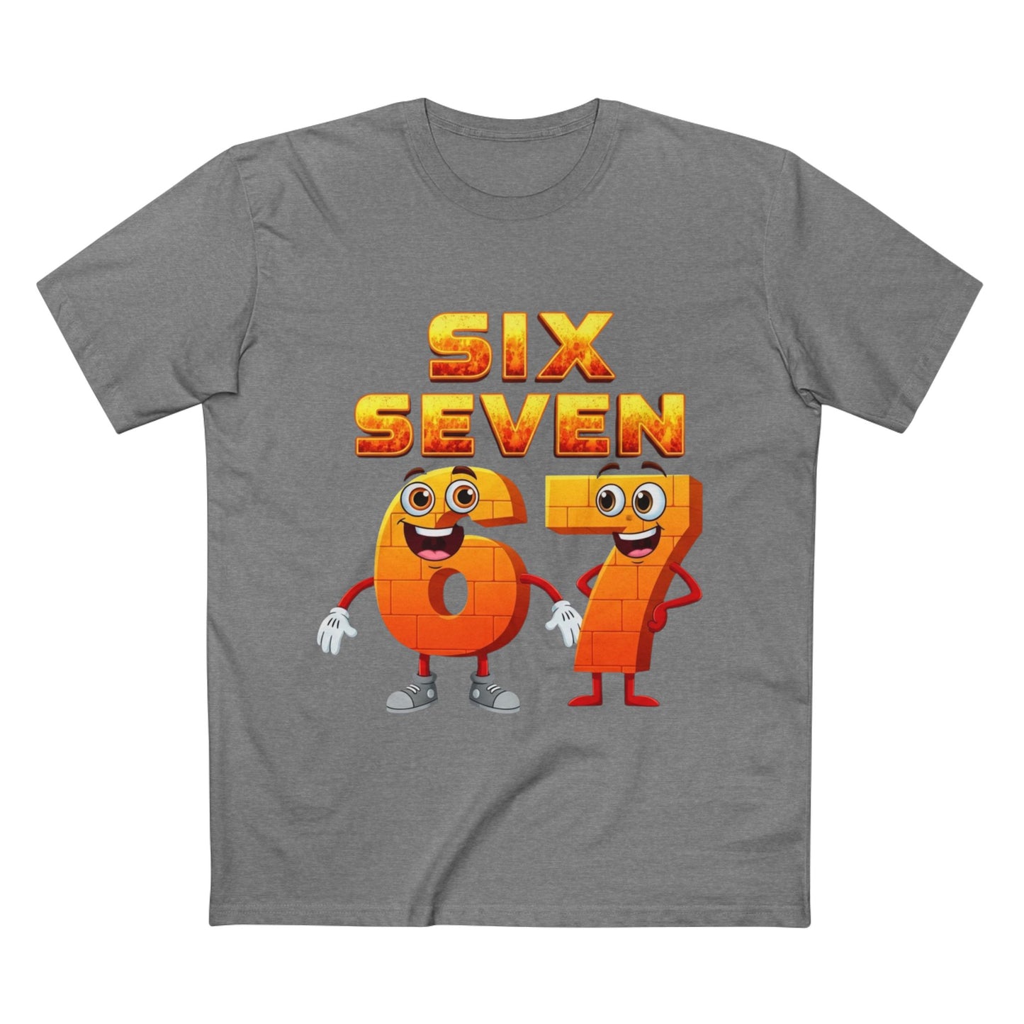 Six Seven 67 Cartoon Tee – Funny Number Graphic T-Shirt