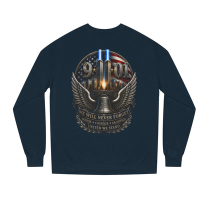 9/11 Memorial Sweatshirt — We Will Never Forget Tribute Crewneck