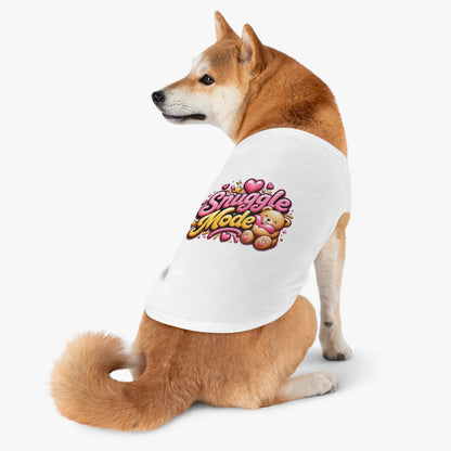 Snuggle Mode Pet Tank Top — Cute Teddy Heart Dog & Cat Shirt