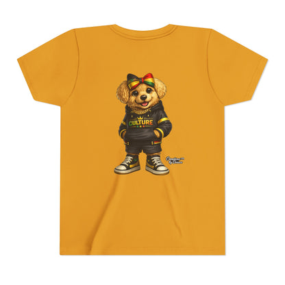 Youth Tee — Cute Rasta Bear "Culture" Graphic Kids T-Shirt