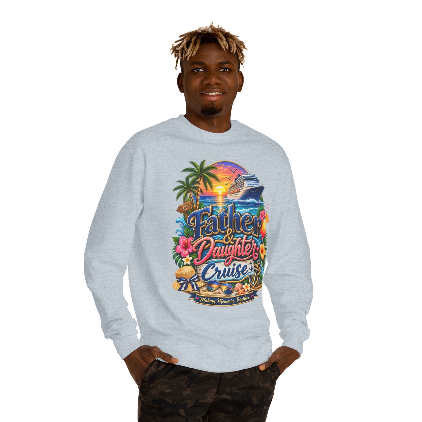 Father & Daughter Cruise Sweatshirt — Tropical Cruise Vacation Pullover