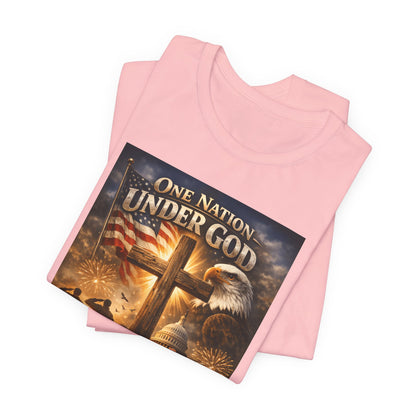 One Nation Under God T-Shirt — 250 Years of Faith Patriotic Christian Tee