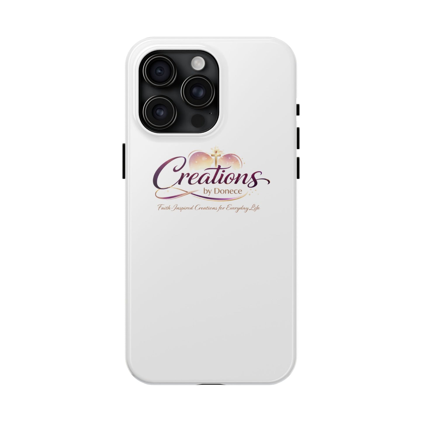 Creations by Donece Soft-Touch Tough Phone Case — Faith-Inspired Logo Protective Cover