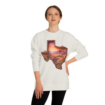 Texas Sunset Crewneck Sweatshirt — Scenic Lone Star State Landscape