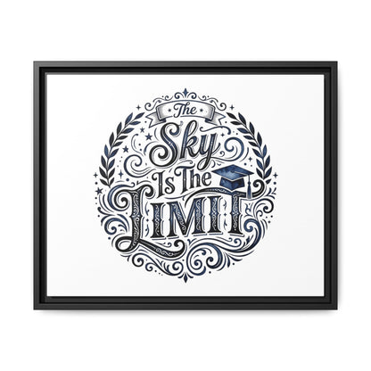 The Sky Is The Limit Framed Canvas — Inspirational Graduation Wall Art