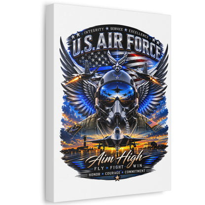 U.S. Air Force 'Aim High' Stretched Canvas - Military Aviation Wall Art