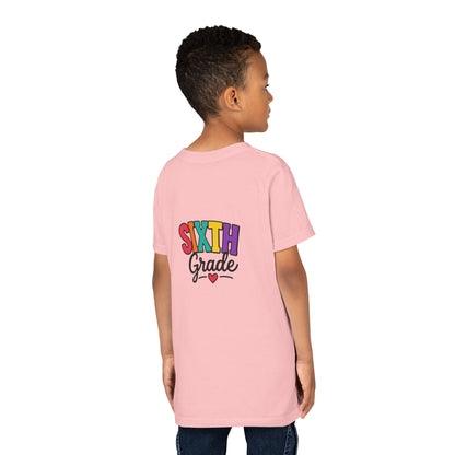 Sixth Grade Youth Tee – Colorful Back to School Shirt