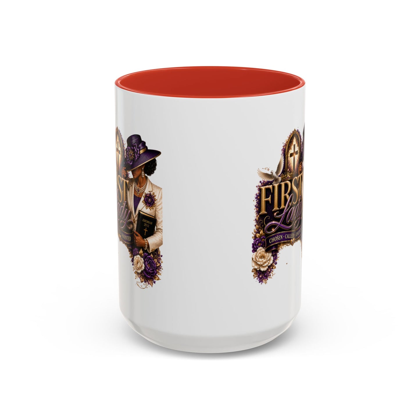 First Lady Church Coffee Mug — Elegant Purple Hat Gospel Tea Cup (11/15oz)