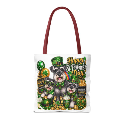 St. Patrick's Day Schnauzer Tote Bag – Happy St. Patrick’s Day Dogs Design