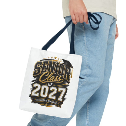 Senior Class of 2027 Tote Bag – Graduation Gift Tote with Cap Graphic
