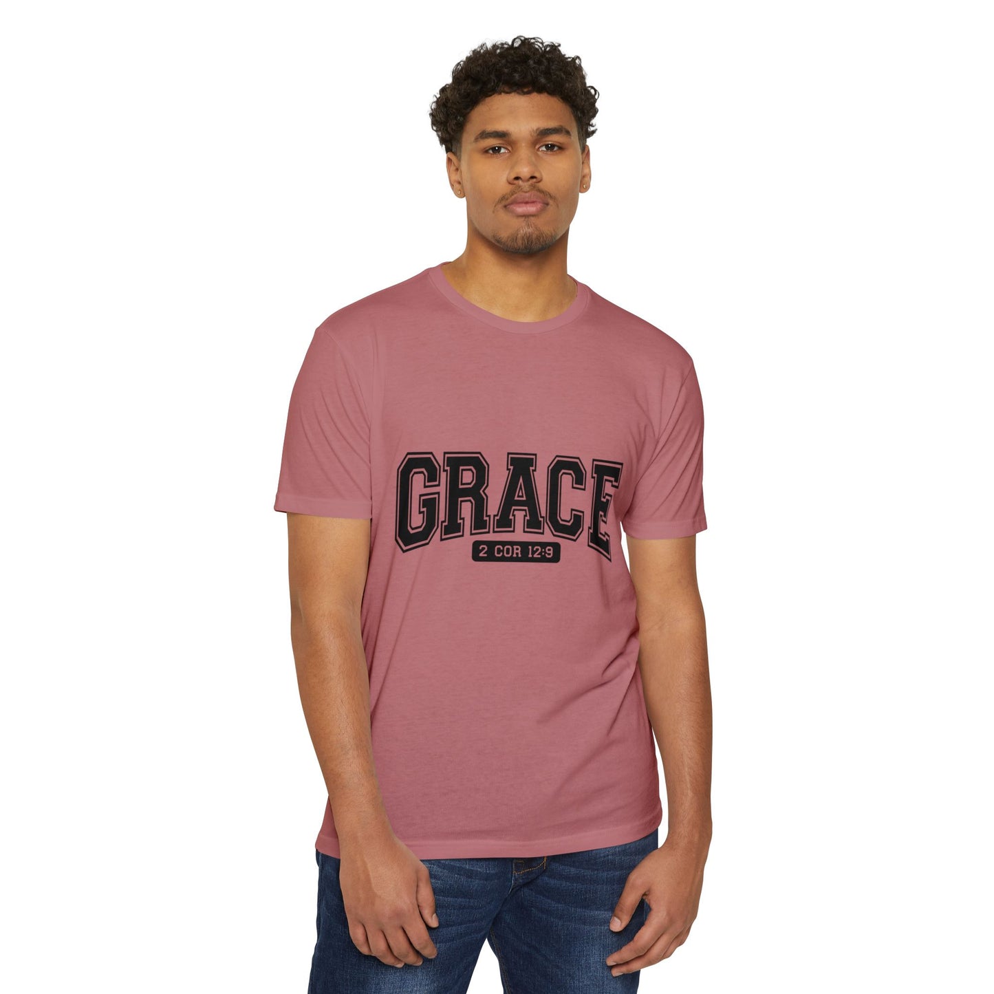 Grace T-Shirt — Faith Graphic Tee ("GRACE" with 2 Cor 12:9)