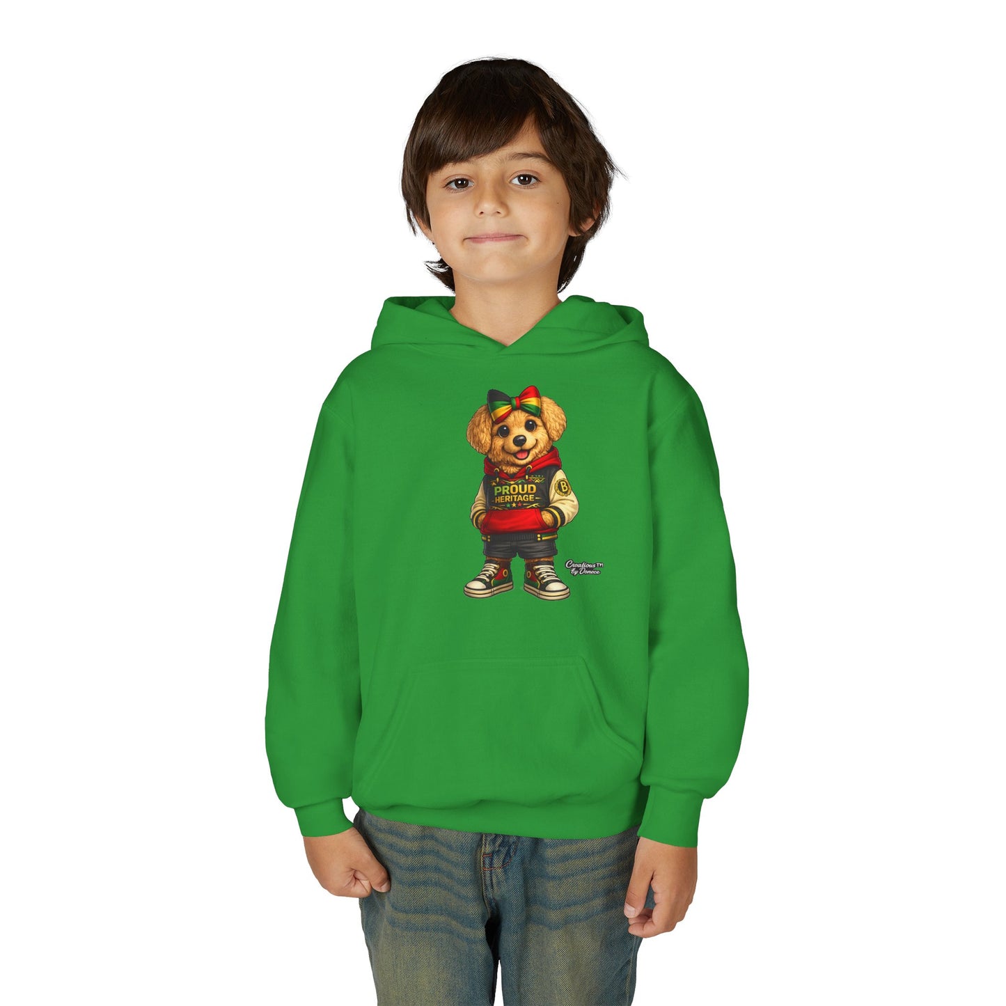 Youth Hoodie — 'Proud Heritage' Teddy Bear Streetwear Kids Pullover