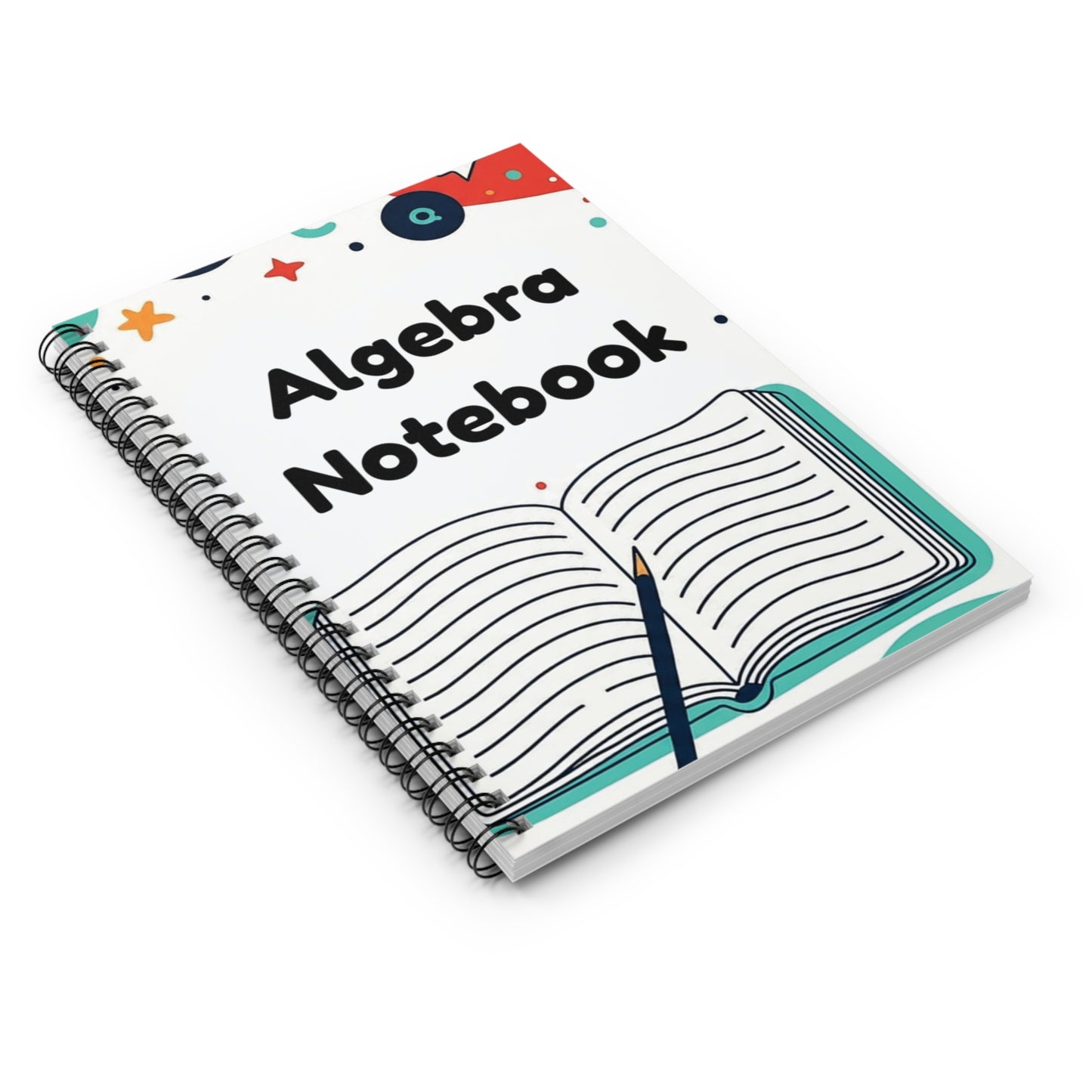 Algebra Notebook — Spiral Ruled Math Journal for Students