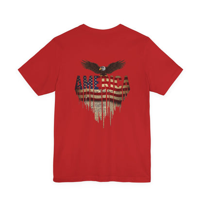 America Eagle Flag Graphic T‑Shirt — Patriotic USA Tee for 4th of July