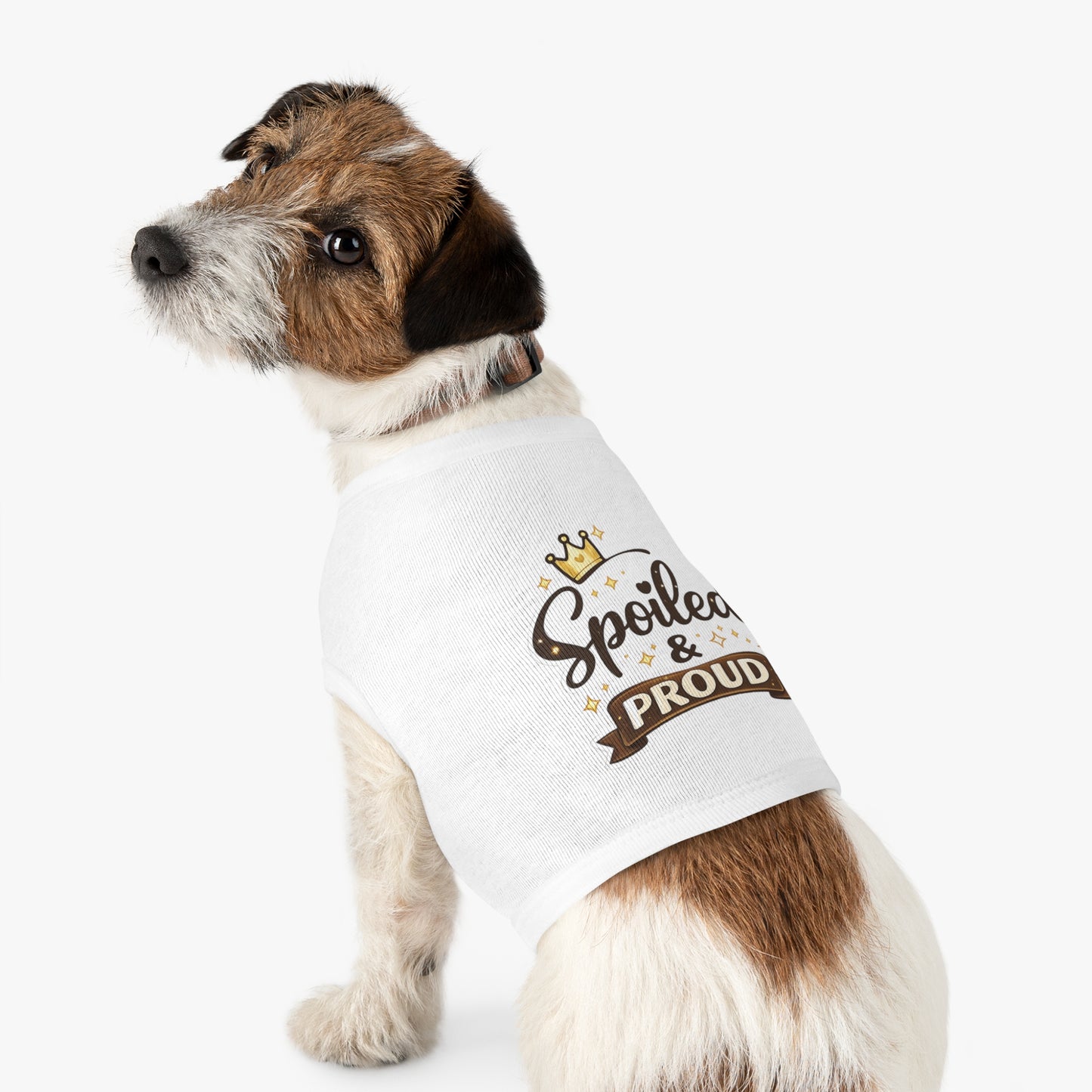 Spoiled & Proud Pet Tank Top — Cute Dog/Cat Shirt with Crown Design