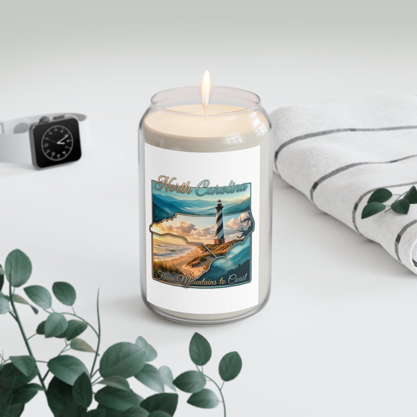 North Carolina Lighthouse Soy Candle — 13.75oz "From Mountains to Coast"