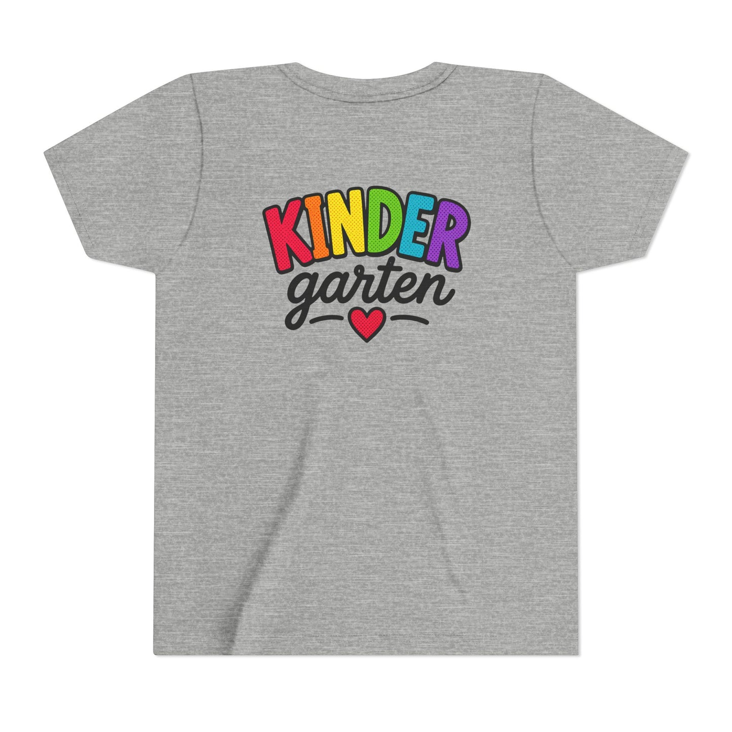 Kindergarten Rainbow Youth Tee — 'Kindergarten' Colorful Back-to-School Shirt
