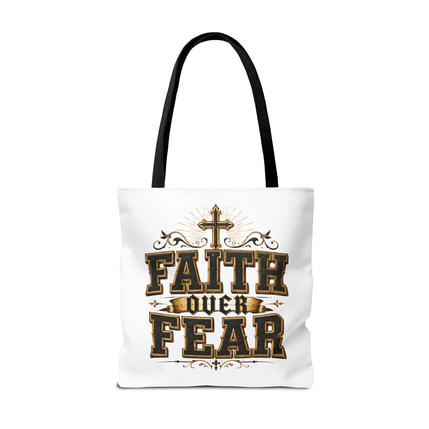 Faith Over Fear Tote Bag — Inspirational Christian Canvas Tote