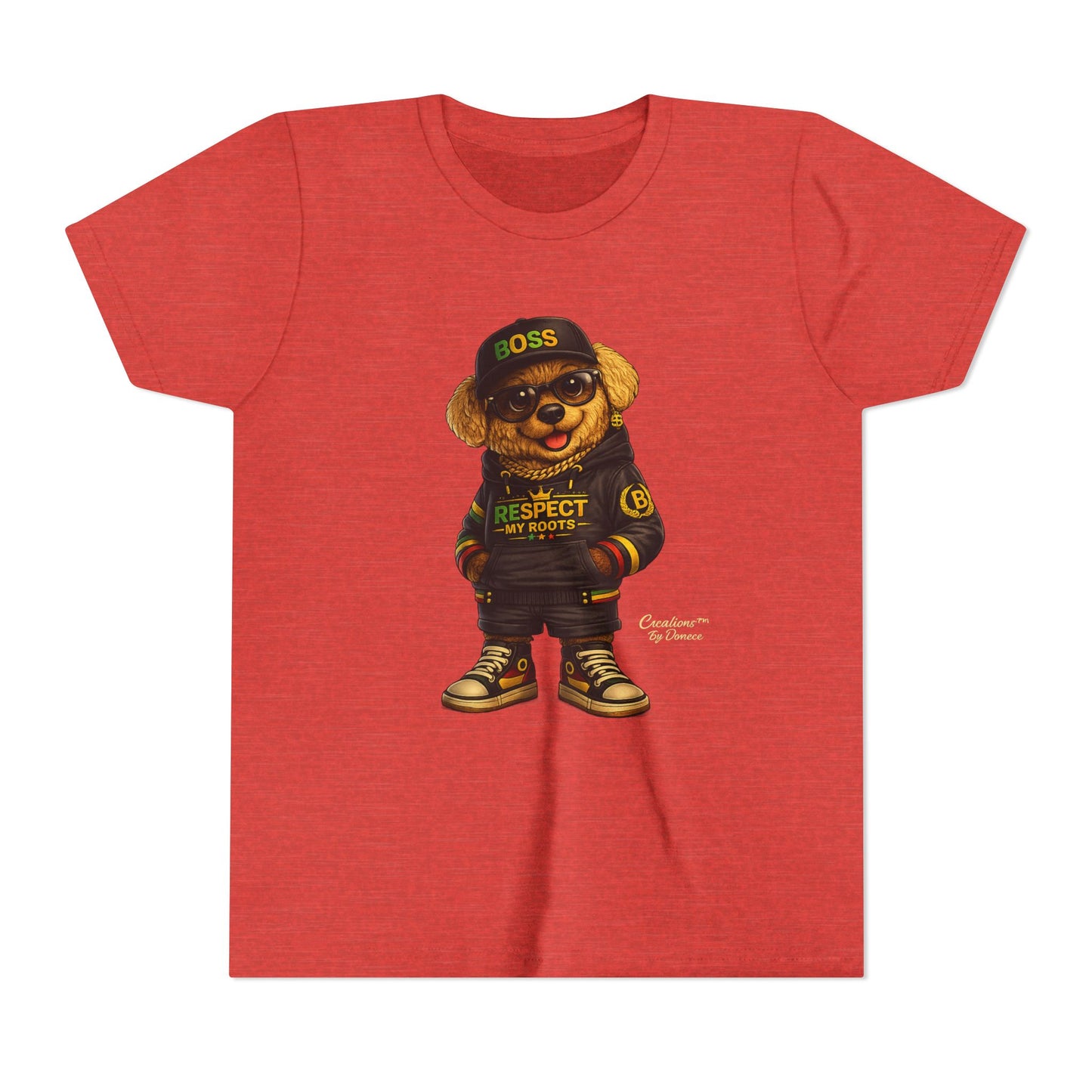 Kids Graphic Tee - 'Respect the Hustle' Teddy Bear Streetwear