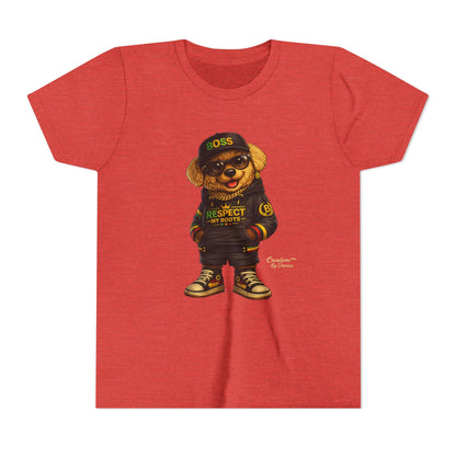 Kids Graphic Tee - 'Respect the Hustle' Teddy Bear Streetwear
