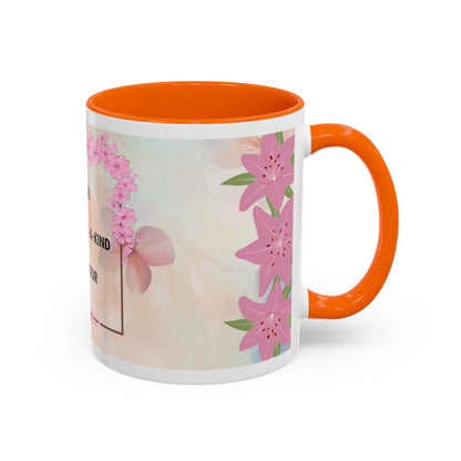 Mom Acronym Coffee Mug — "MOM: Magical • One-of-a-Kind • Motivator" Floral Accent