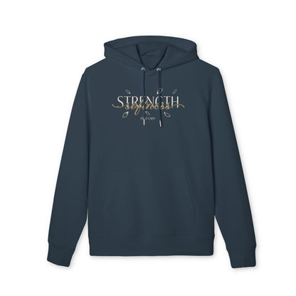 Strength & Grace Hoodie — Inspirational Floral Graphic Sweatshirt