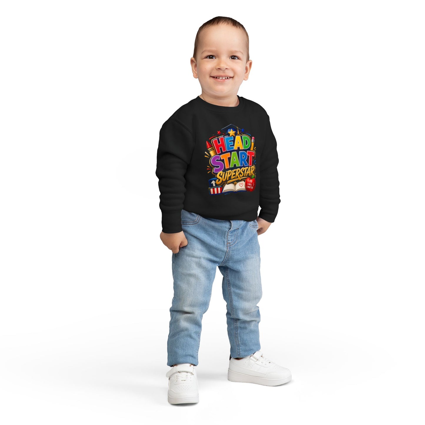Head Start Superstar Toddler Sweatshirt — Colorful Preschool Graduation Gift