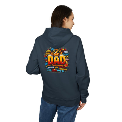 Dad Graphic Hoodie – Colorful ‘DAD’ Crown Design, Funny Loving Protector Gift for Father’s Day