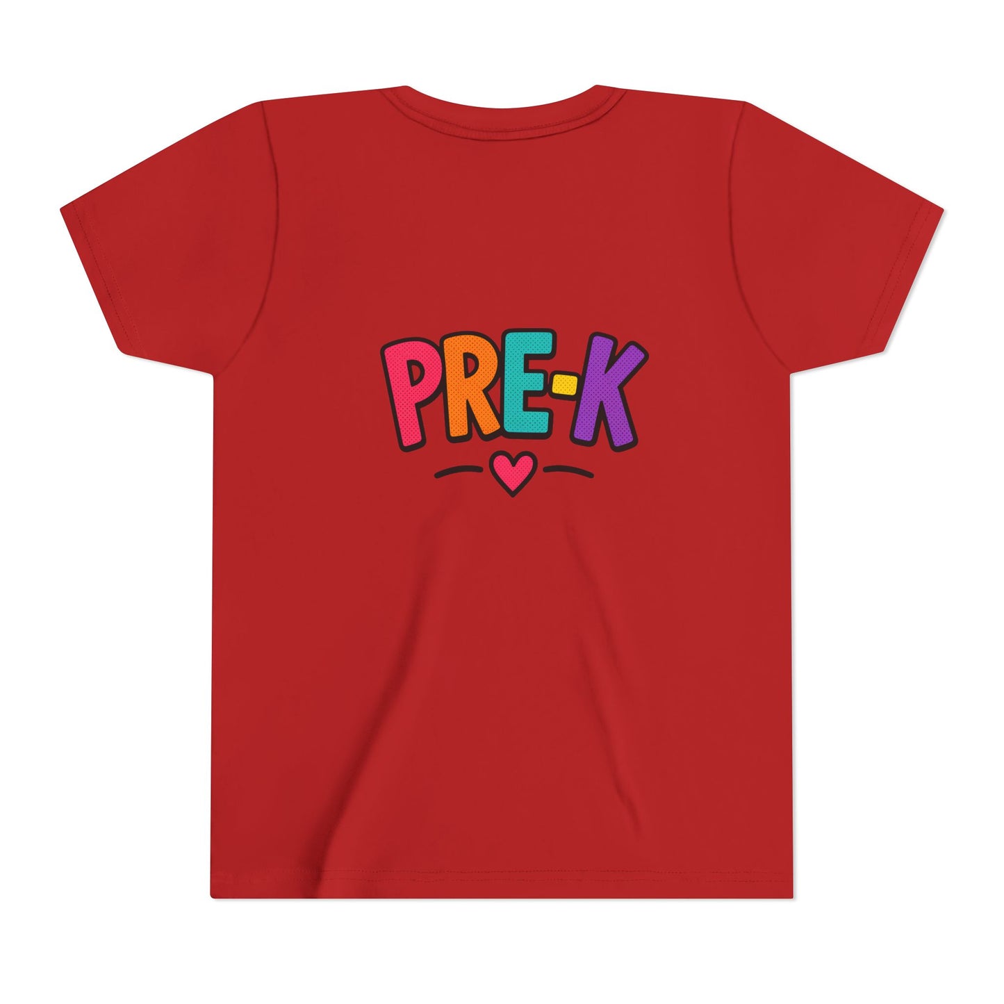 Pre-K Kids Tee — Colorful Heart Preschool Shirt for Boys & Girls