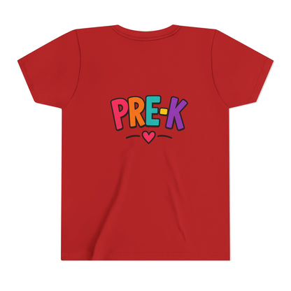 Pre-K Kids Tee — Colorful Heart Preschool Shirt for Boys & Girls