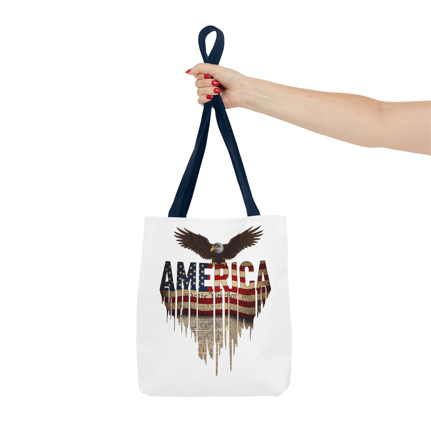 America Eagle Flag Tote Bag – Patriotic USA Canvas Tote